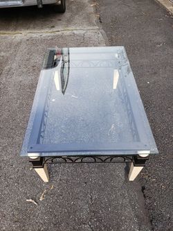 Glasstop coffee table