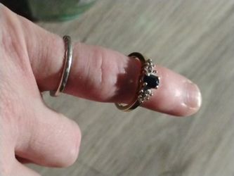 Pure gold 10k so indented FTH c is also white gold wit sapphire ruby n real dimonds