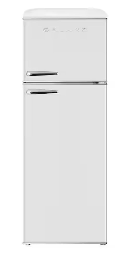 Galanz 12 cu. ft. Retro Frost Free Top Freezer Refrigerator in White