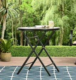 23in outdoor Foldable table black