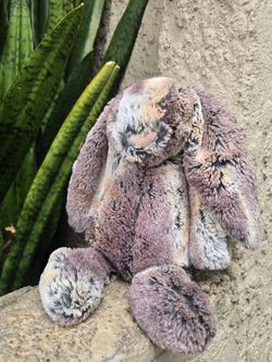Jellycat Bashful Bunny Plush Brown Gray Mottled Stuffed Animal Toy