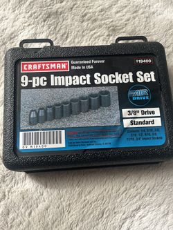 Craftsman 9 Piece Impact Socket Set 3/8 Drive