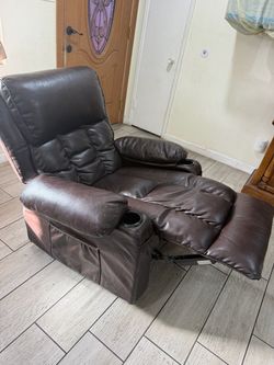 Brown leather chair