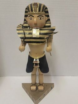 13.5" Vintage 1999 Nutcracker Village Egyptian Pharaoh King Tut