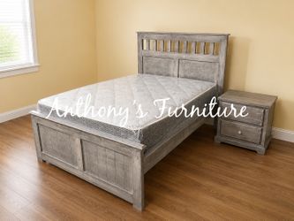 Queen bed and mattress