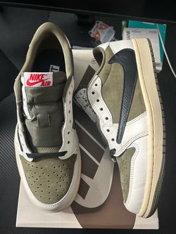 Jordan 1 Low Travis Scott Medium Olive Size 8.5