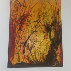 2 Abstract Acrylic/ Mixed Medium Paintings
