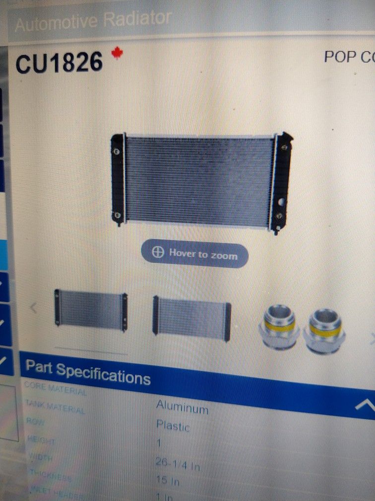 New Radiator -Chevy/GMC S10 Sonoma Jimmy V6 4.3