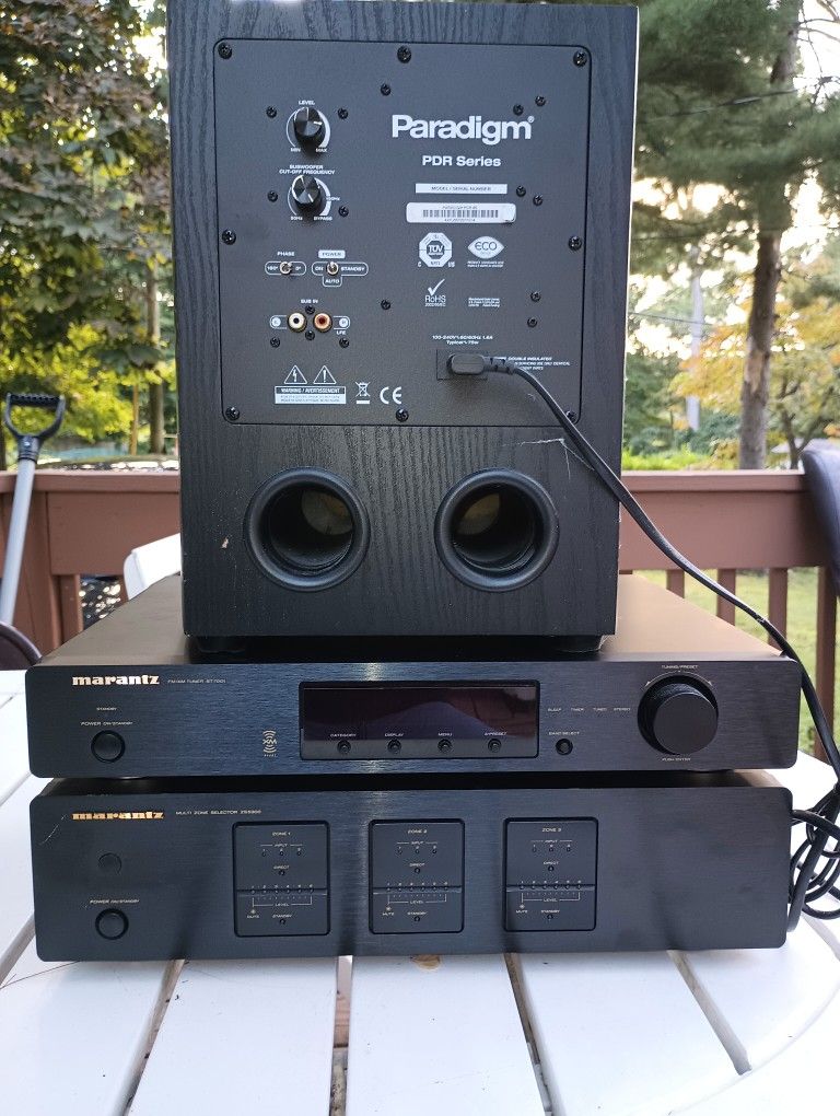 Marantz Audio Equipment And Subwoofer