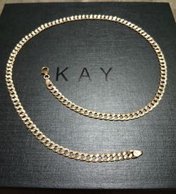 20" 10k gold cuban link necklace