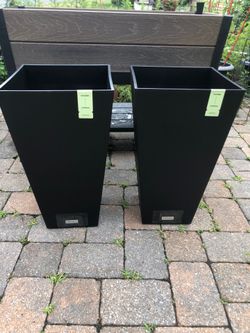 Very tall black planter