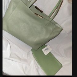 New Ted Baker Genuine Leather Bag With Wrist Clutch Org $299 