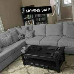 Gray Sectional Couch Sofa