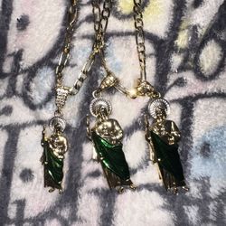 Bundle of 3 San Judas Pendents (two chains only)