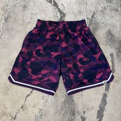 Bape Purple Camo Basketball Shorts☂️