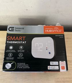 Commercial Electric HTSA15CWB Wi-Fi Bluetooth Smart Programmable Thermostat READ