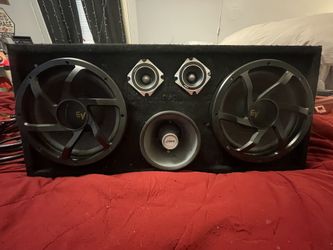 2 10in EV VOICE SUBS DJ LED BOX & MADUSA CABLE 