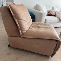 Arhaus Camel Brown electric Recliner chair 