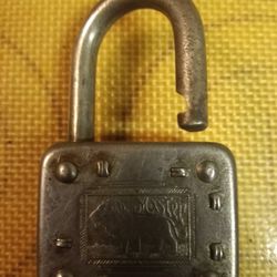 Antique Vintage Masterlock  Lion Padlock 