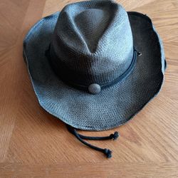 Vintage Black Minnetonka Straw Cowboy Hat