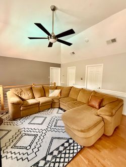 Comfortable sectional with recliner and lounge