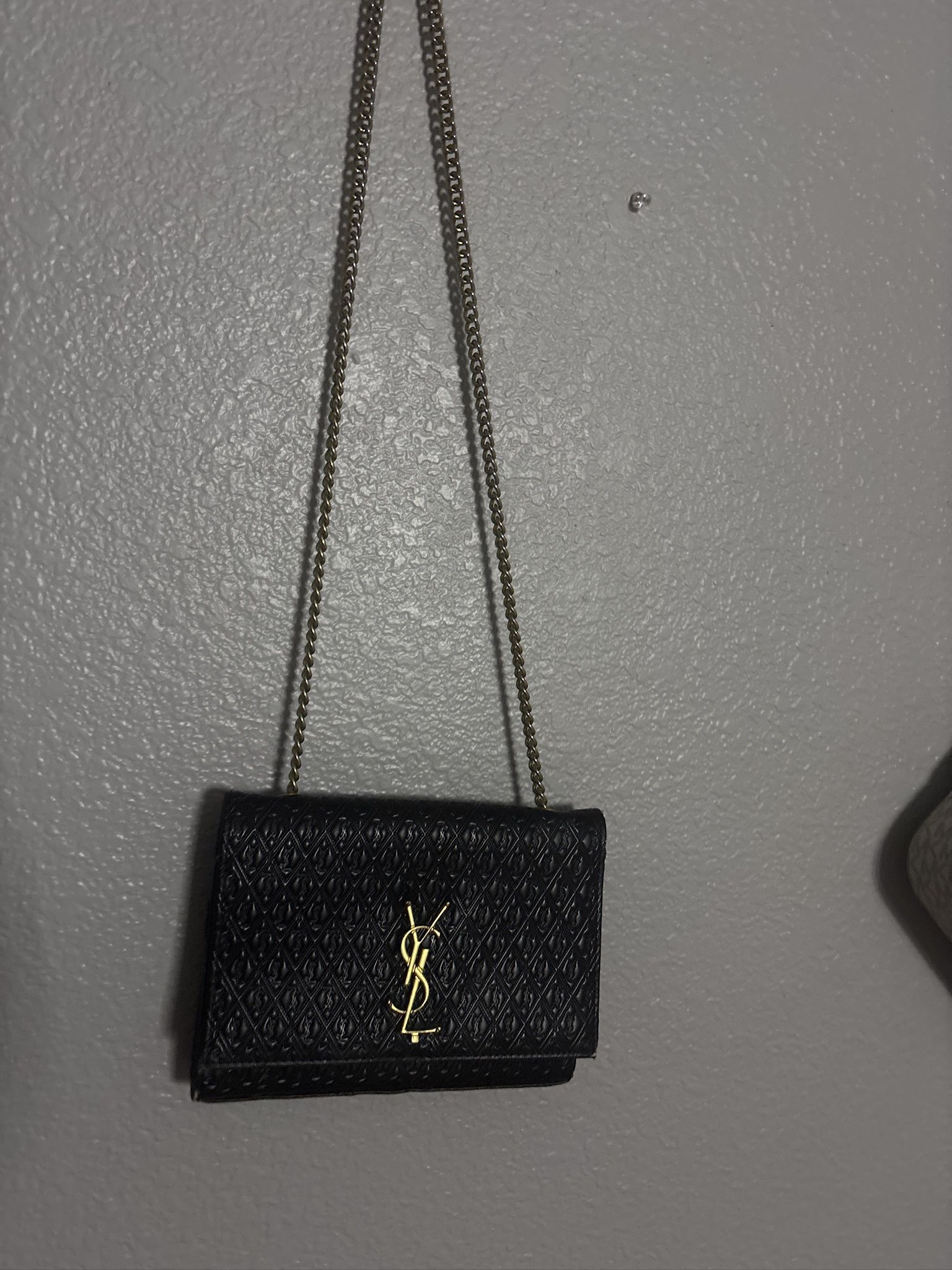 Authentic YSL Black Quilted Crossbody Bag