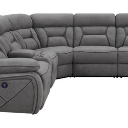 Sectional Sofa With Three Power Recliners