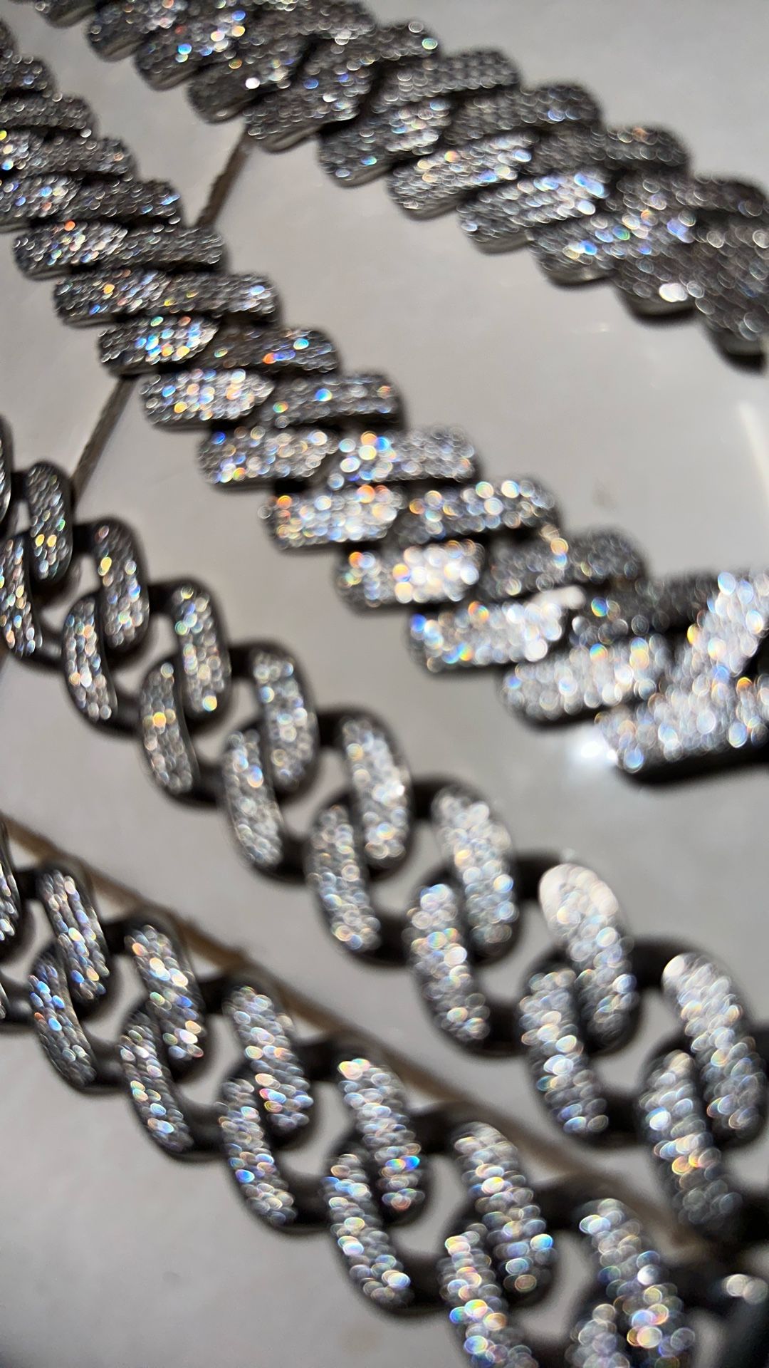 Silver Moissanite Cuban Links