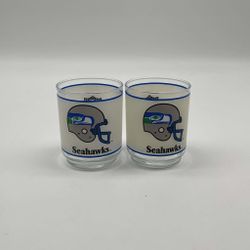 Vintage Seahawks 10oz Glass Cups (Pair)