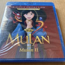 bluray disney mulan 1 & 2 blu ray brand new 