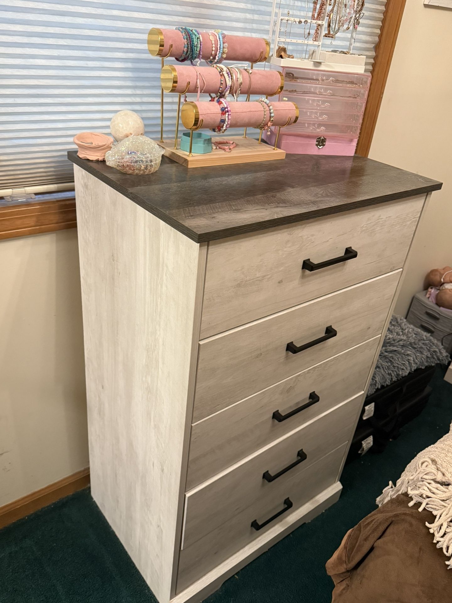 Tall Dresser And 2 Bed Side Tables 