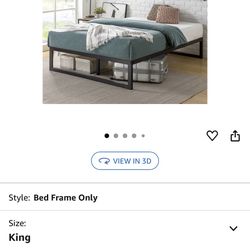 Black King Bed Frame 