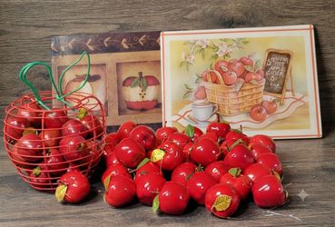 Apple-Themed Kitchen Decor & Ornament Bundle