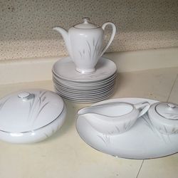 Platinum Wheat Vintage China Set 