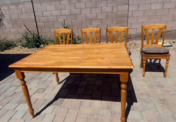 Vintage wood dining room or outdoor patio table