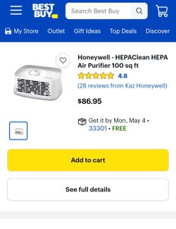 Honeywell HEPAClean HEPA Air Purifier. Slightly used