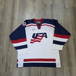 Vintage Nike USA Olympic AHockey Jersey Mens Size XL