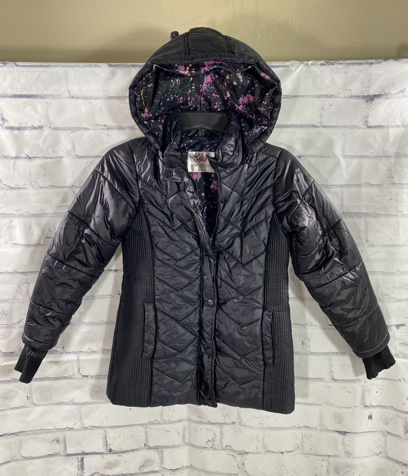Justice Girls Puffer Jacket Size 8/10
