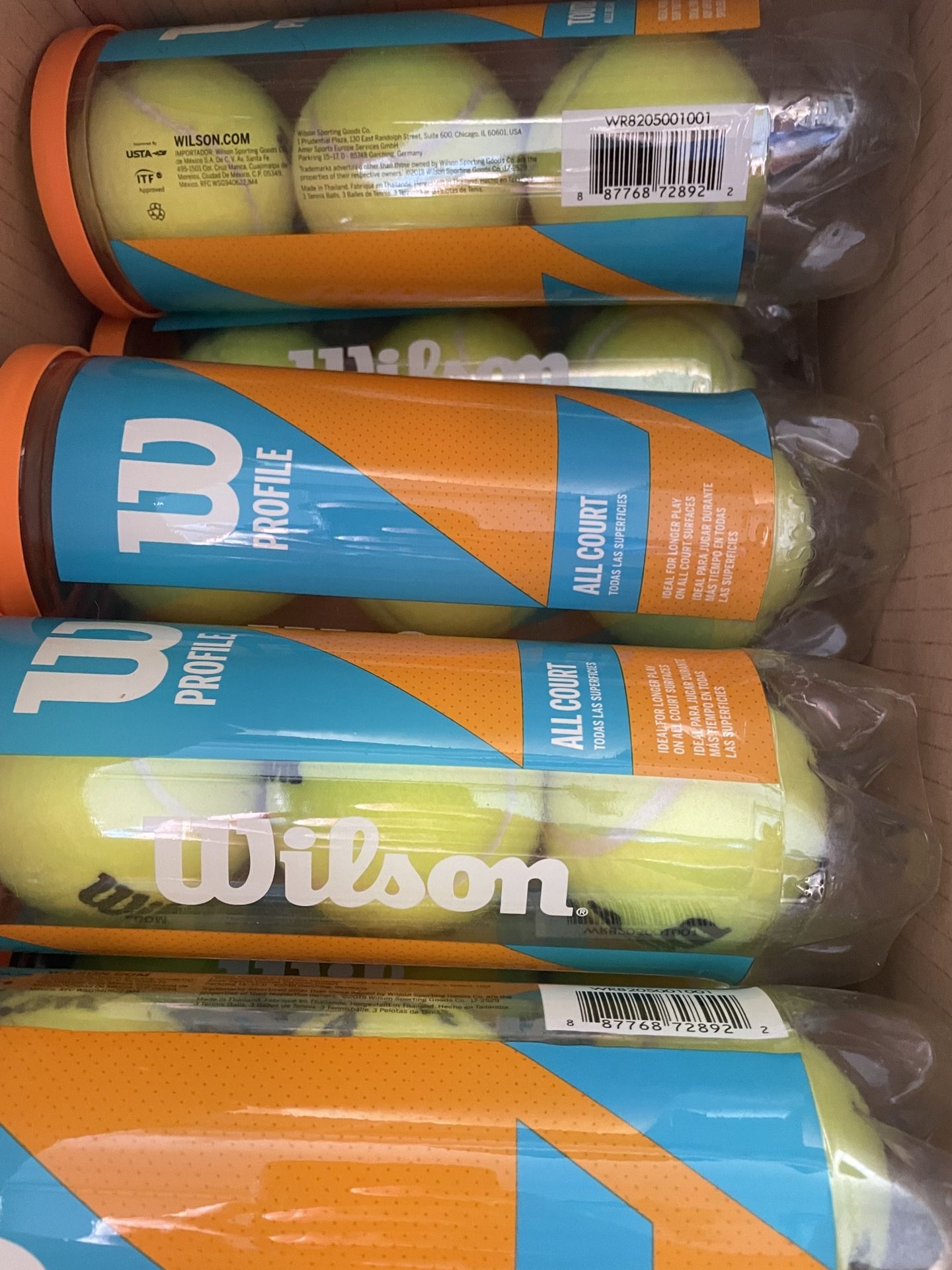 WILSON Prime All Court Tennis Balls (17 SEALED cans)