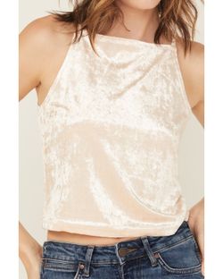 Beyond The Radar Women's Velvet High Neck Tank Top