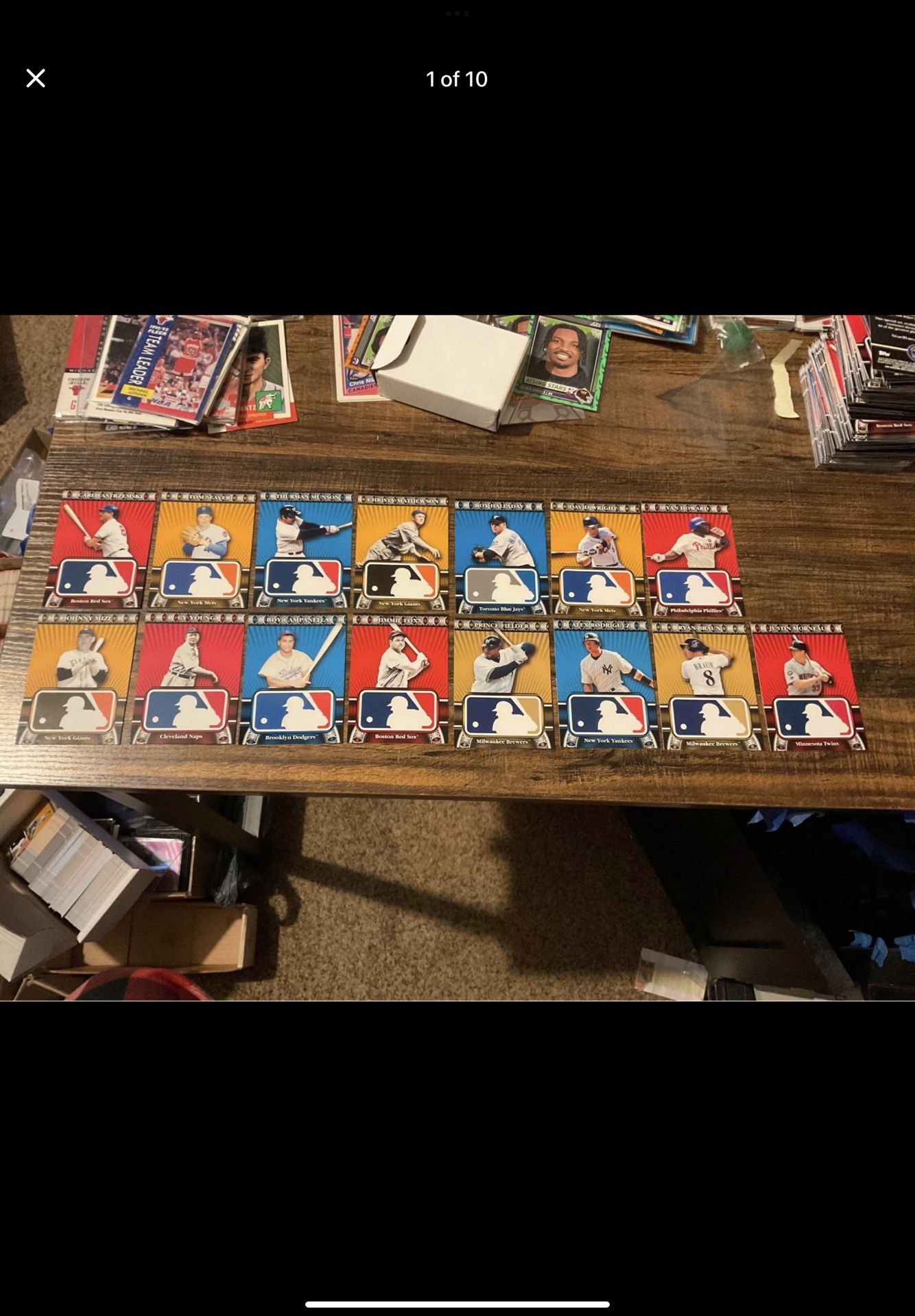 2010 Topps Logoman HTA Hobby Exclusive Baseball 15 Card Lot Seaver, Yastrzemski, Campanella, Etc All HOF & Stars