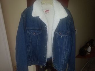 LEVI WOOL LINED DENIM JACKET (42R)