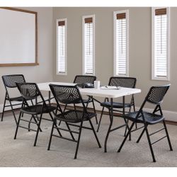 COSCO Commercial Resin Mesh Folding Chair (2-pack), Multiple Colors