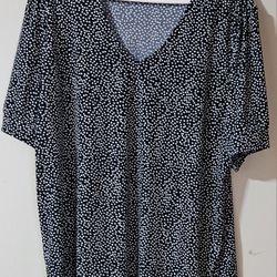 XXL Adrianna Papell Black and White Blouse