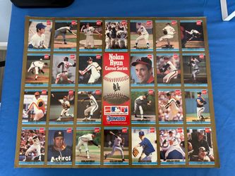 1992 Donruss Nolan Ryan Career Series Uncut Sheet