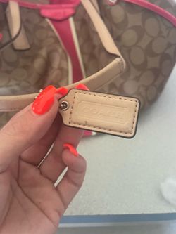 Big coach bag brown/pink