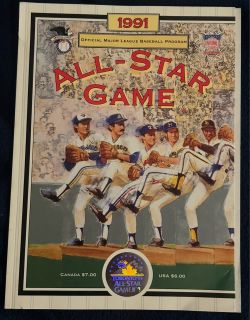 1991 MLB All-Star Game Program – Toronto SkyDome – Foldout Cover