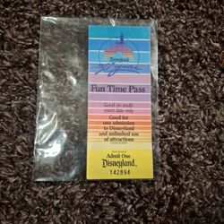 Vintage Disney Fun Pass Unused Very Rare