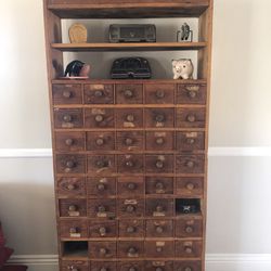 Vintage Industrial Cabinet Shelves Rustic