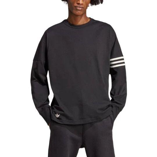 Adidas Long Sleeve Tea Black Mens Large